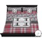 Red & Gray Dots and Plaid Bedding Set (King) - Duvet