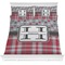 Red & Gray Dots and Plaid Bedding Set (Queen)