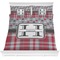 Red & Gray Dots and Plaid Comforter Set - Full / Queen (Personalized)
