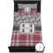 Red & Gray Dots and Plaid Bedding Set (Twin) - Duvet