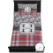 Red & Gray Dots and Plaid Bedding Set (TwinXL) - Duvet