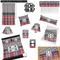 Red & Gray Dots and Plaid Bedroom Decor & Accessories2