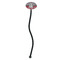 Red & Gray Dots and Plaid Black Plastic 7" Stir Stick - Oval - Single Stick