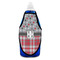 Red & Gray Dots and Plaid Bottle Apron - Soap - FRONT