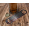 Red & Gray Dots and Plaid Bottle Opener - In Use