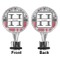 Red & Gray Dots and Plaid Bottle Stopper - Front and Back