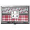 Red & Gray Dots and Plaid Business Card Holder - Main