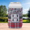 Red & Gray Dots and Plaid Can Sleeve - LIFESTYLE (single)