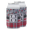 Red & Gray Dots and Plaid Can Sleeve - MAIN