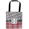 Red & Gray Dots and Plaid Auto Back Seat Organizer Bag (Personalized)