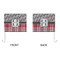 Red & Gray Dots and Plaid Car Flag - Large - APPROVAL