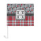 Red & Gray Dots and Plaid Car Flag - Large - FRONT
