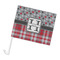 Red & Gray Dots and Plaid Car Flag - Large - PARENT MAIN