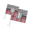 Red & Gray Dots and Plaid Car Flags - PARENT MAIN (both sizes)