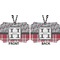Red & Gray Dots and Plaid Car Ornament - Berlin (Approval)