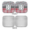 Red & Gray Dots and Plaid Car Sun Shades - APPROVAL