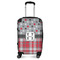 Red & Gray Dots and Plaid Carry-On Travel Bag - With Handle
