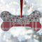 Red & Gray Dots and Plaid Ceramic Dog Ornaments - Parent