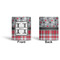 Red & Gray Dots and Plaid Ceramic Pen Holder - Apvl