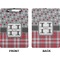 Red & Gray Dots and Plaid Clipboard (Letter) (Front + Back)
