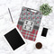 Red & Gray Dots and Plaid Clipboard - Lifestyle Photo