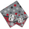 Red & Gray Dots and Plaid Cloth Napkins - Personalized Lunch & Dinner (PARENT MAIN)