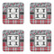 Red & Gray Dots and Plaid Coaster Set - APPROVAL