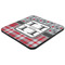 Red & Gray Dots and Plaid Coaster Set - FLAT (one)
