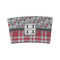 Red & Gray Dots and Plaid Coffee Cup Sleeve - FRONT