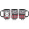 Red & Gray Dots and Plaid Coffee Mug - 11 oz - Black APPROVAL