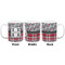 Red & Gray Dots and Plaid Coffee Mug - 11 oz - White APPROVAL