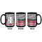 Red & Gray Dots and Plaid Coffee Mug - 15 oz - Black APPROVAL