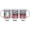 Red & Gray Dots and Plaid Coffee Mug - 15 oz - White APPROVAL