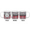 Red & Gray Dots and Plaid Coffee Mug - 20 oz - White APPROVAL
