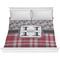 Red & Gray Dots and Plaid Comforter (King)