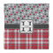 Red & Gray Dots and Plaid Comforter - Queen - Front