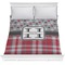 Red & Gray Dots and Plaid Comforter (Queen)