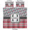 Red & Gray Dots and Plaid Comforter Set - King - Approval