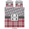 Red & Gray Dots and Plaid Comforter Set - Queen - Approval