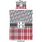 Red & Gray Dots and Plaid Comforter Set - Twin - Approval