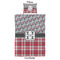 Red & Gray Dots and Plaid Comforter Set - Twin XL - Approval