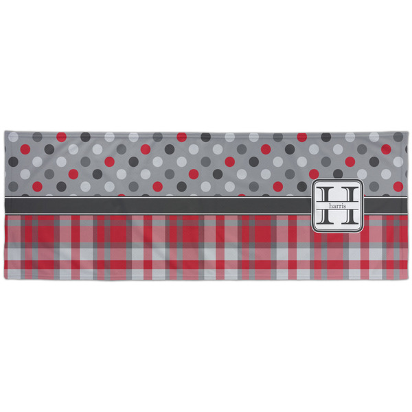 Red & Gray Dots and Plaid Cooling Towel- Approval