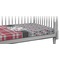 Red & Gray Dots and Plaid Crib 45 degree angle - Fitted Sheet
