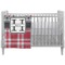 Red & Gray Dots and Plaid Crib - Profile