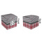 Red & Gray Dots and Plaid Cubic Gift Box - Approval