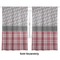 Red & Gray Dots and Plaid Curtain 112x80 - Lined