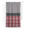Red & Gray Dots and Plaid Custom Curtain With Window and Rod