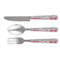 Red & Gray Dots and Plaid Cutlery Set (Personalized)