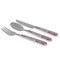 Red & Gray Dots and Plaid Cutlery Set - MAIN