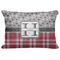 Red & Gray Dots and Plaid Decorative Baby Pillowcase - 16"x12" (Personalized)